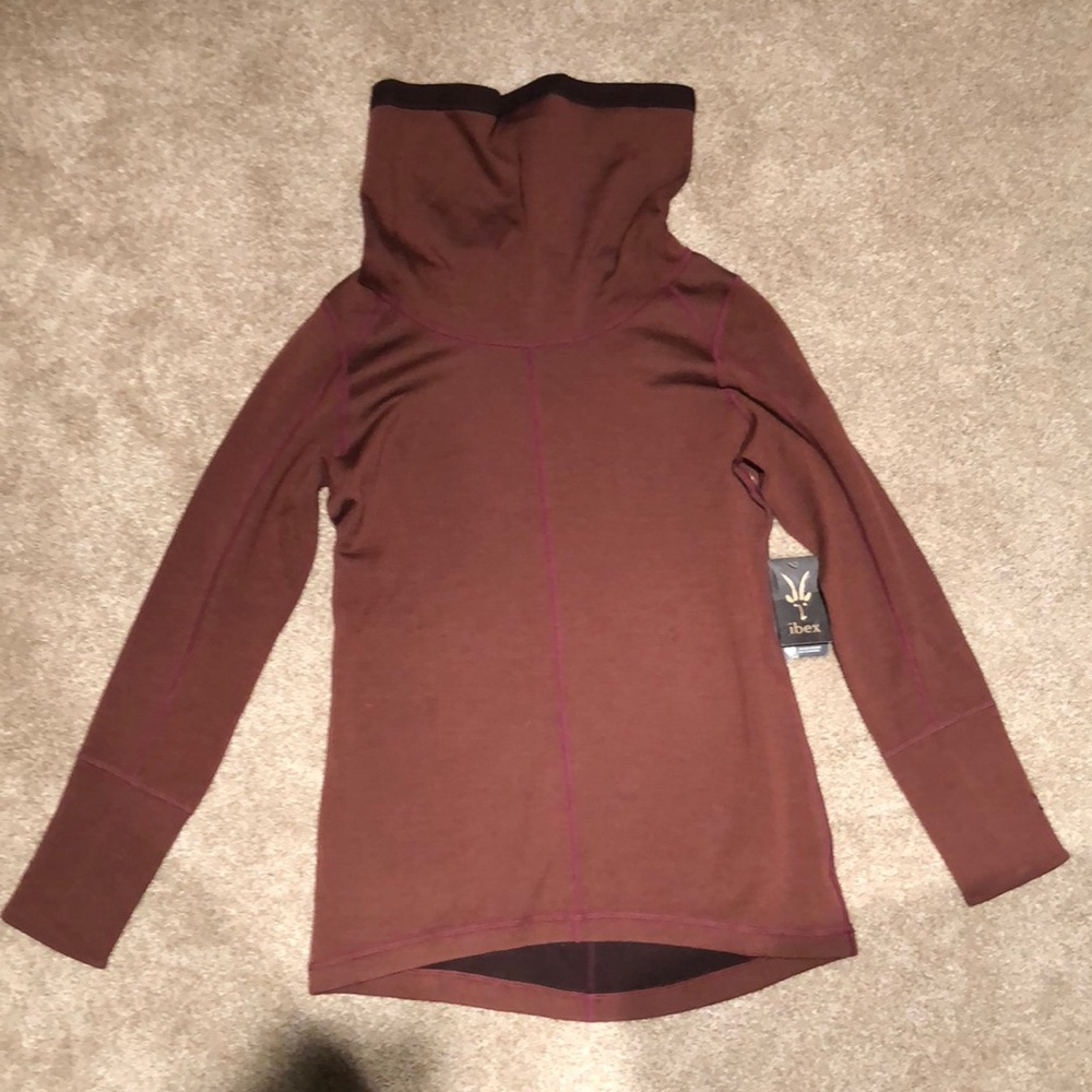 Ibex Merino Dyad Cowl Neck Sweater Top